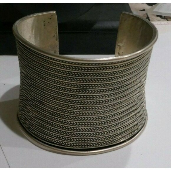 Vintage Shan or Wa/Lawa Bracelet Golden Triangle Hill Tribe Beautiful Wide Cuff - Picture 6 of 16